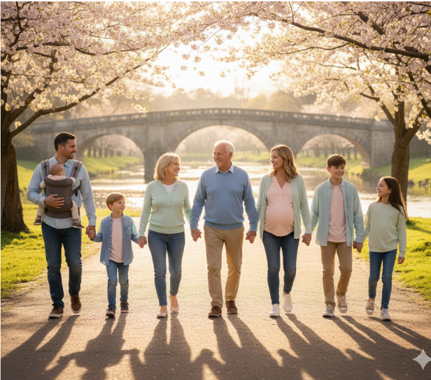 Family walking